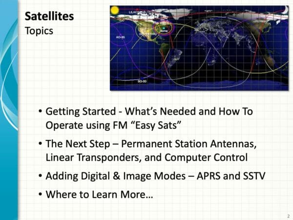 Getting Started with Amateur Satellites - Topics For Tonight