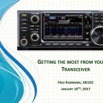 Recent Tech Night - Getting the Most from Your HF Transceiver