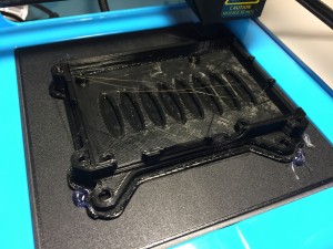 Almost completed lower Raspberry Pi cas Almost completed lower Raspberry Pi cas