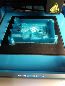 Print completed for the RasPi case upper Print completed for the RasPi case upper
