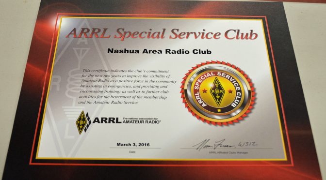 Special Service Club Certificate