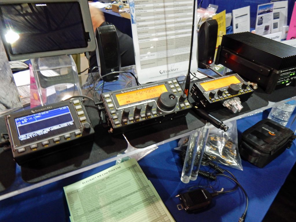 Elecraft KX2 on right, next to a KX3 Elecraft KX2 on right, next to a KX3