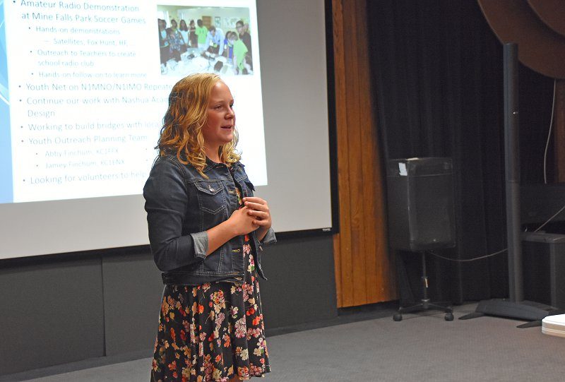 Abby Finchum Presenting our Youth Outreach Plans