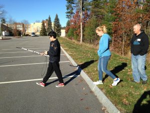 Youth Outreach - Abby and one of our guests, Kailas, enjoying a foxhunt in the awesome weather Youth Outreach - Abby and one of our guests, Kailas, enjoying a foxhunt in the awesome weather