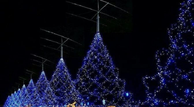 Ham Radio Happy Holidays - Christmas Tree Yagis