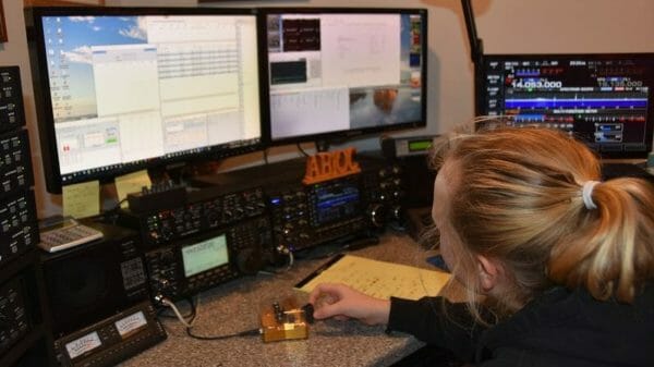 Abby, KC1FFX in the ARRL Rookie Roundup CW