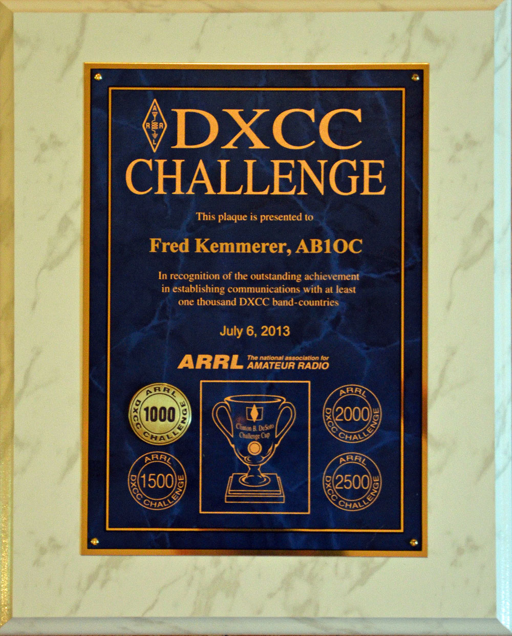 Why Ham Radio - DXCC Challenge Award Plaque Why Ham Radio - DXCC Challenge Award Plaque