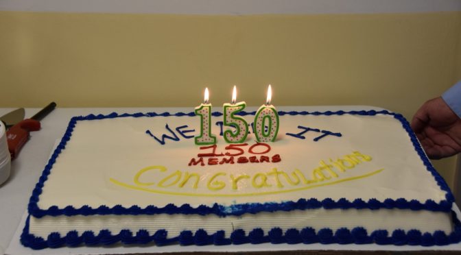 Another Milestone - 150 Member Celebration Cake