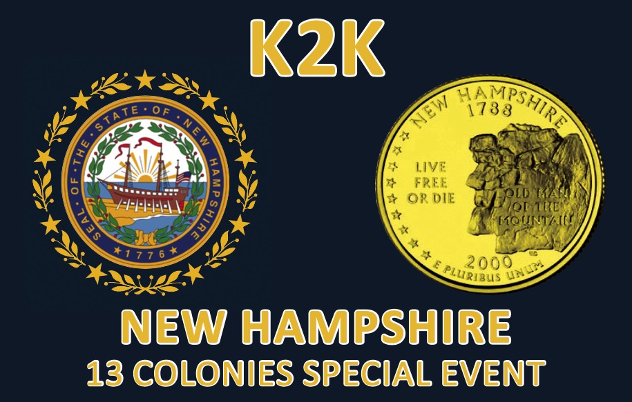 Thirteen Colonies Special Event – K2K New Hampshire QSL Card