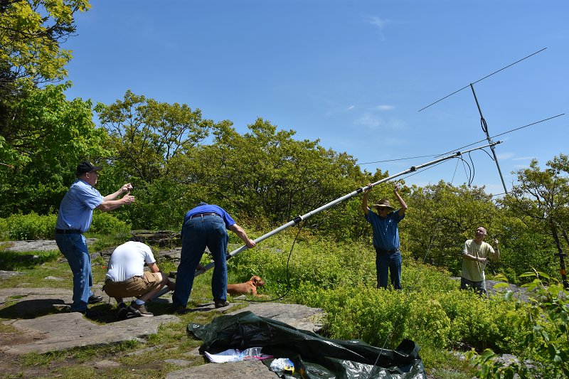 6m SOTA Station Antenna Going Up 6m SOTA Station Antenna Going Up