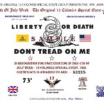 2017 Thirteen Colonies Certificate