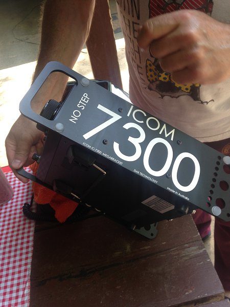 Mike (NU1H) has handles for his 7300 which makes travel much easier, and conveniently fits into his pelican case.