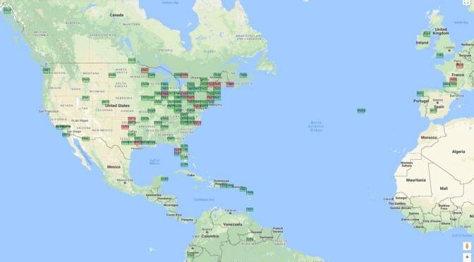 Grids Worked With Portable Satellite Station
