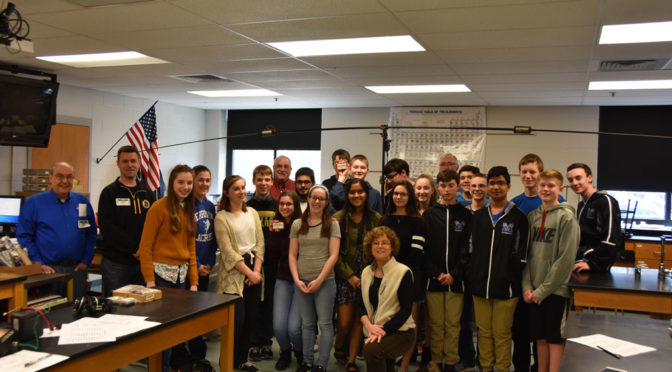 Merrimack High School Students Participating in Kit Build and CW Competition