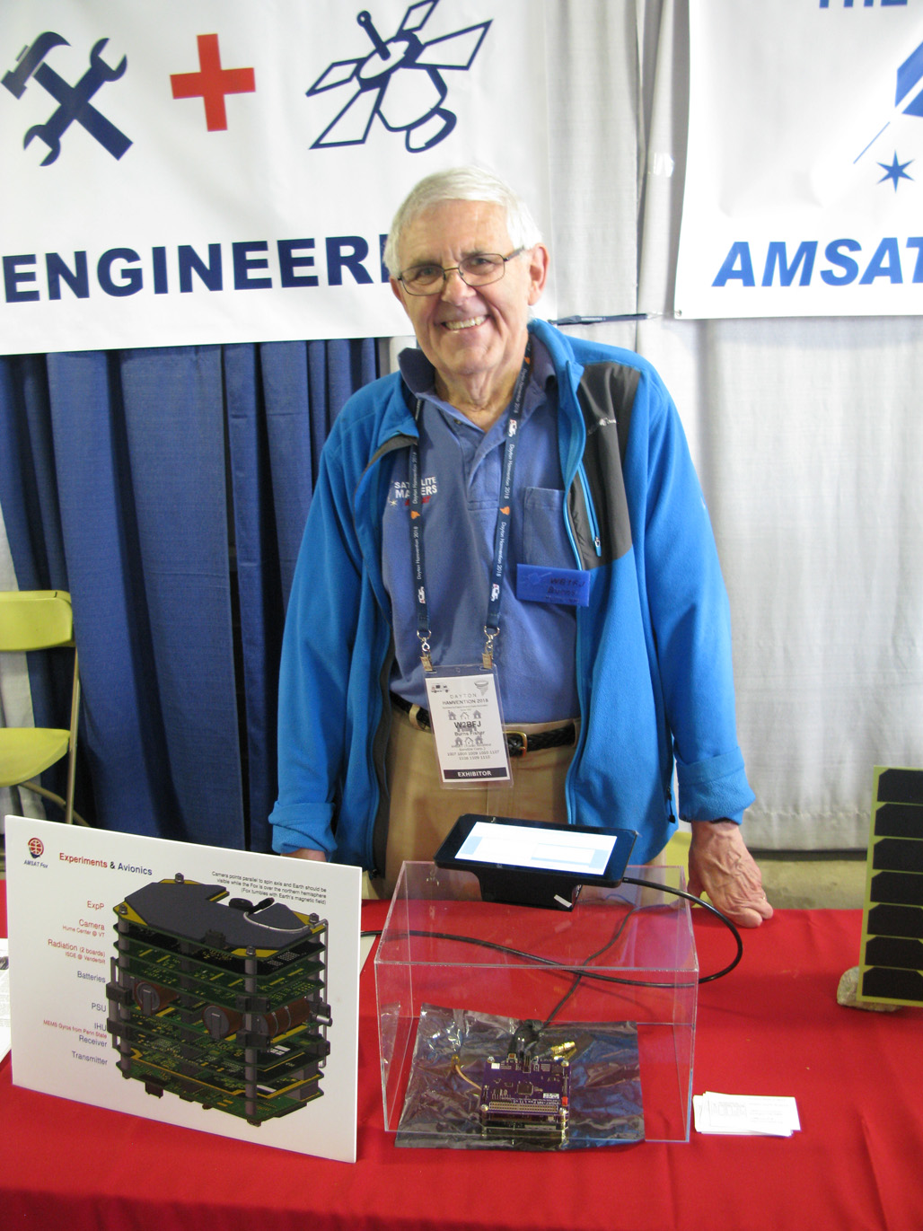 Burns Fisher, WB1FJ at the AMSAT Booth