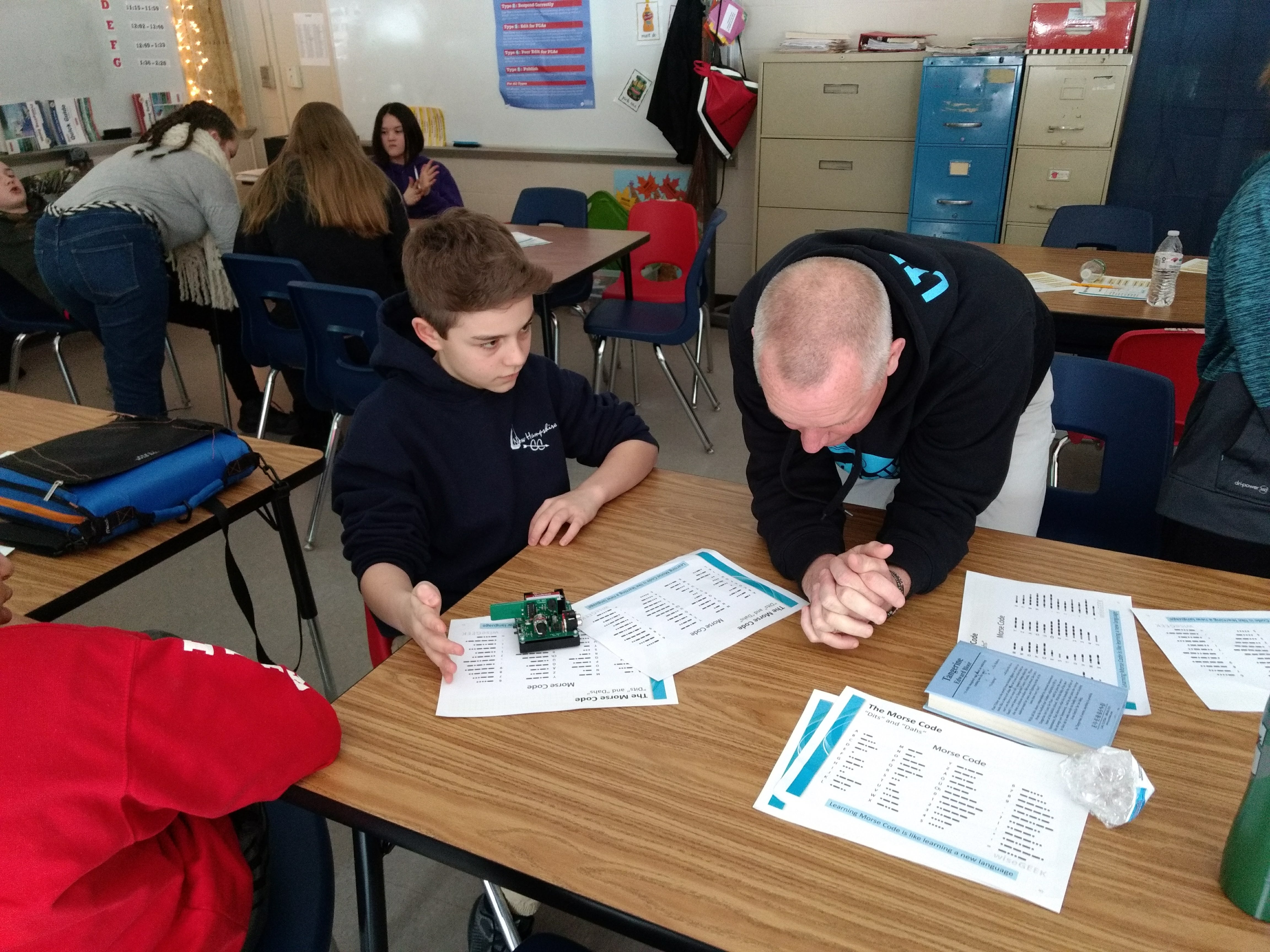 Morse Code Training at HMS - Amateur Radio Youth Outreach