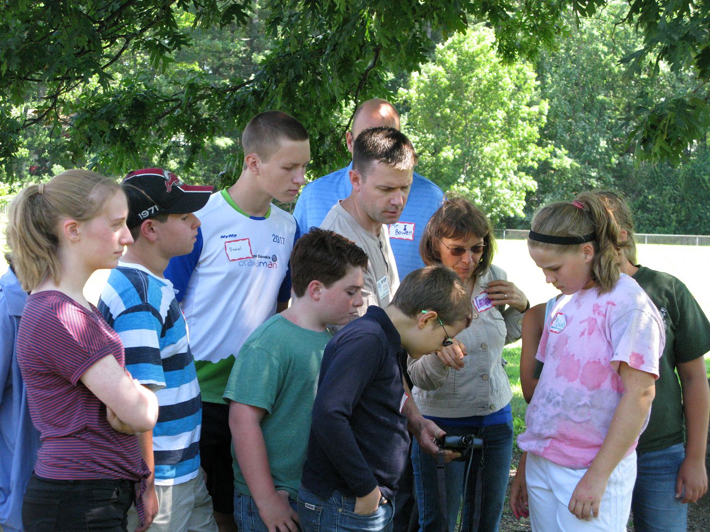Tech Students Tuning an Antenna - Amateur Radio Youth Outreach