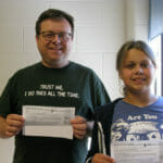 Summer Tech License Class at HMS - Successful Student and her Dad with their CSCEs