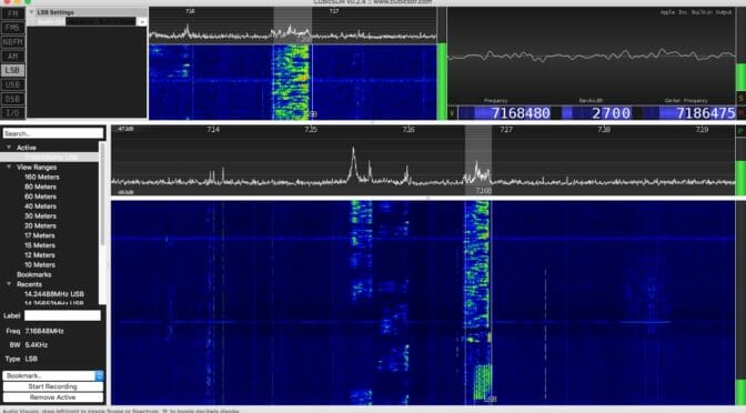 Waterfall from an SDR