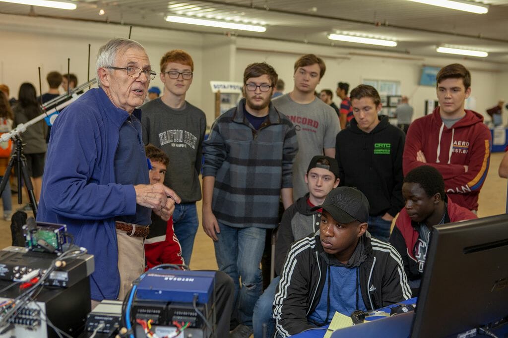 Burns Explaining Satellite Station