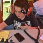 Ryan, KC1KJS, operating at Field Day
