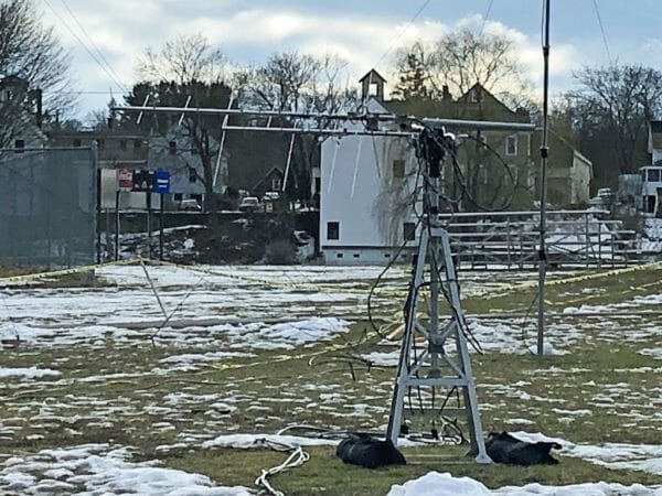 2m and 70cm Satellite and Weak Signal Antenas at Winter Field Day