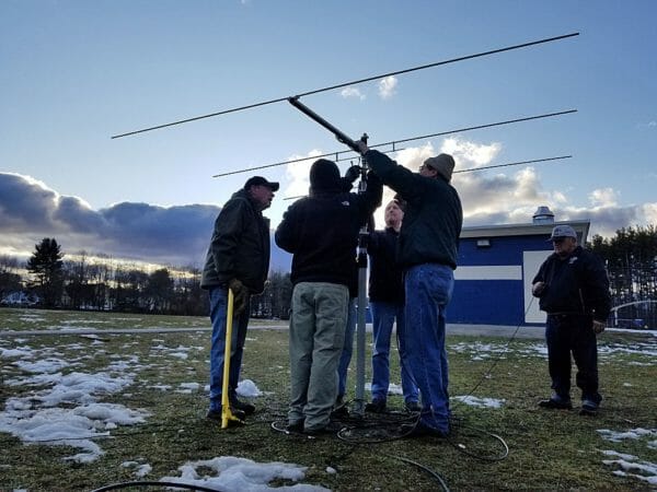6m Yagi Going On Its Mast