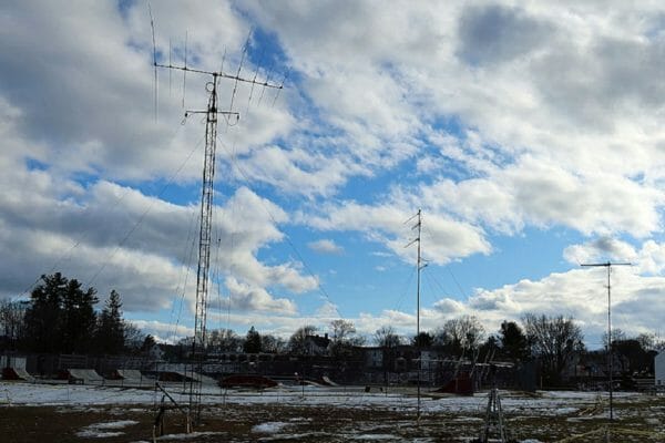 Completed Antenna Farm for Winter Field Day 2020