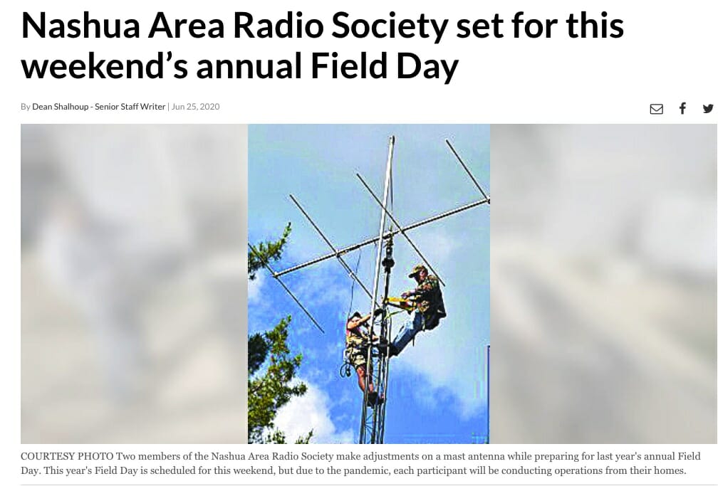 Nashua Telegraph Field Day Article