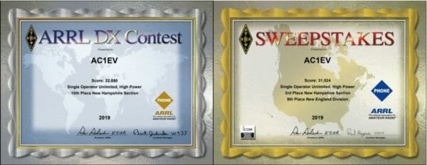 ARRL Certificates
