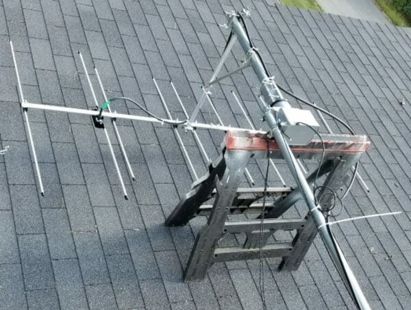 Attach Wires, Coax and Guy Lines - 2 Meter Yagi
