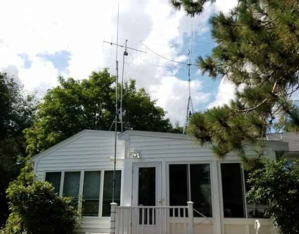 3 Antennas Over the House - 2 meter Yagi
