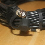 QRP Antenna Connectors - BNC Connector on Commercial Buddipole Cable (Photo by W1AKI)