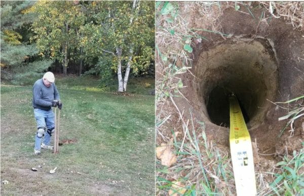 Preparing the hole