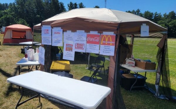 Sponsors on Food Tent